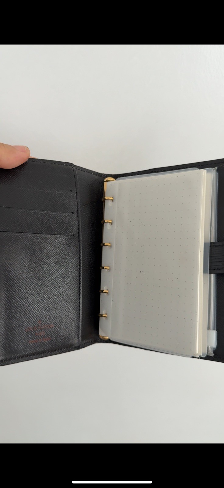 Louis Vuitton Authentic Notebook Cover Epi Black Agenda PM Noir Made in Spain