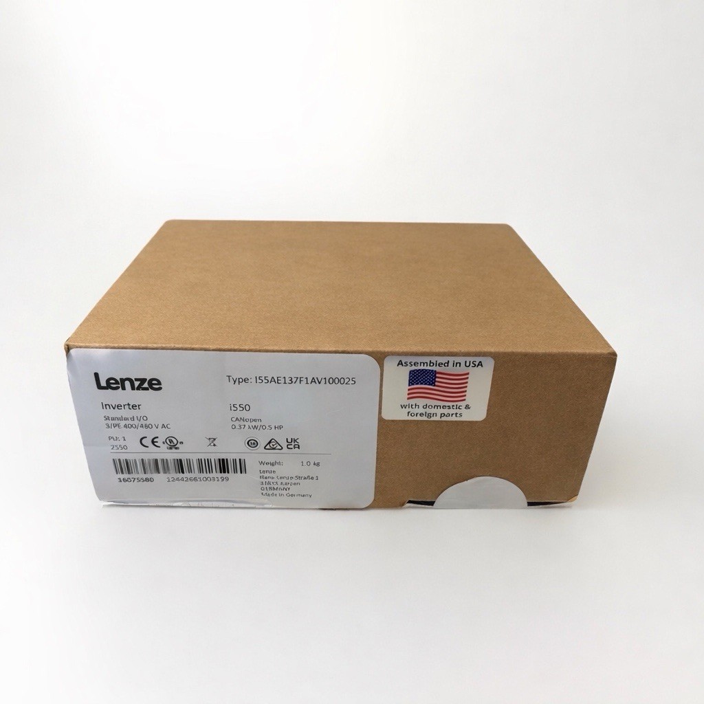 Lenze I55AE137F1AV10002S i550 480V 3PH 0.5HP VFD CANopen New Sealed