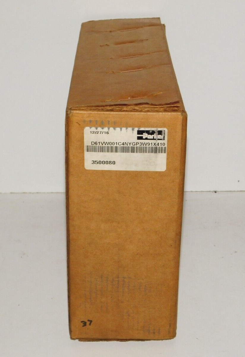 New Parker D61VW001C4NYGP3W91X410 Hydraulic Solenoid Valve Unit 110/120VAC + Box