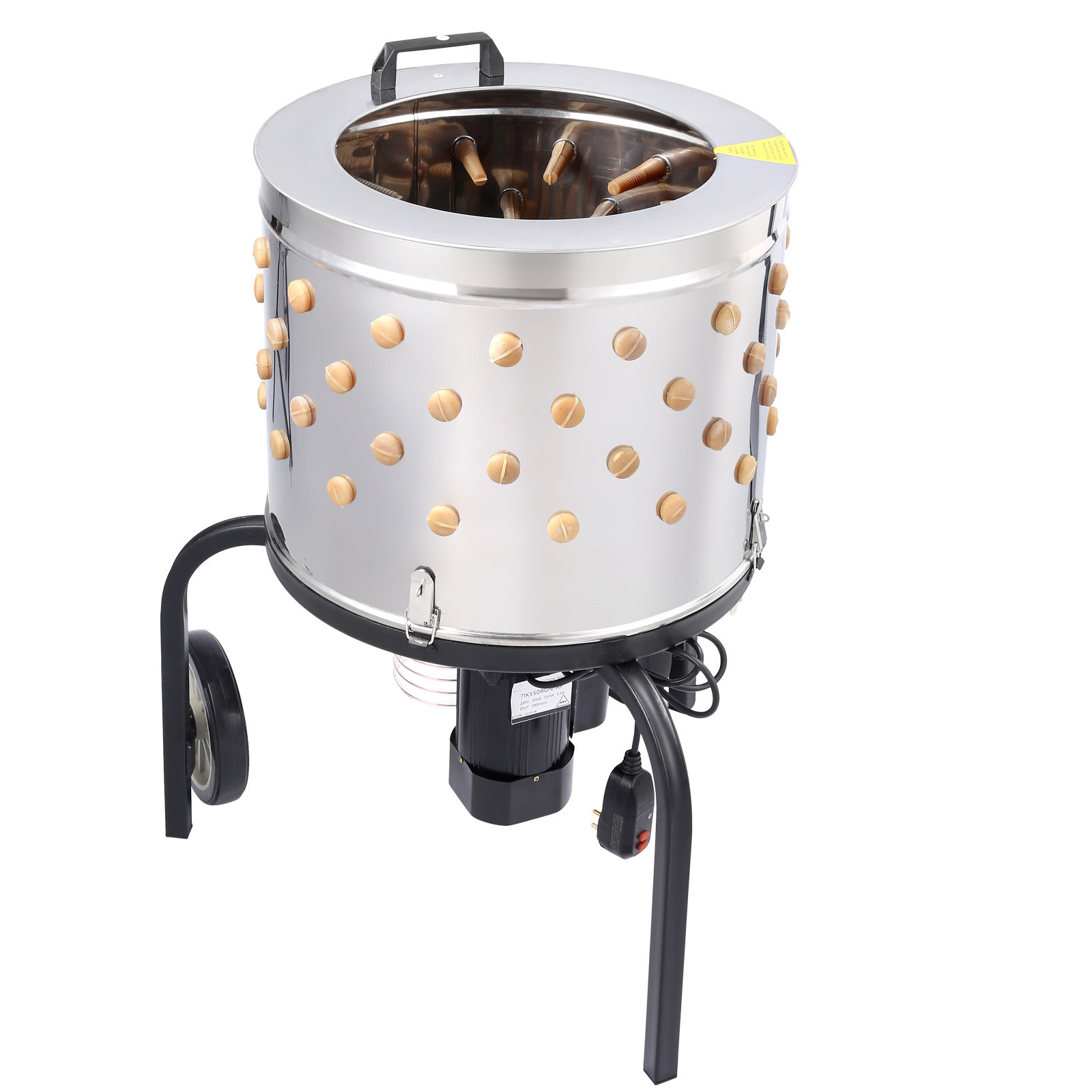VEVOR Chicken Plucker Machine Feather Plucker Stainless Steel Drum 280RPM Motor