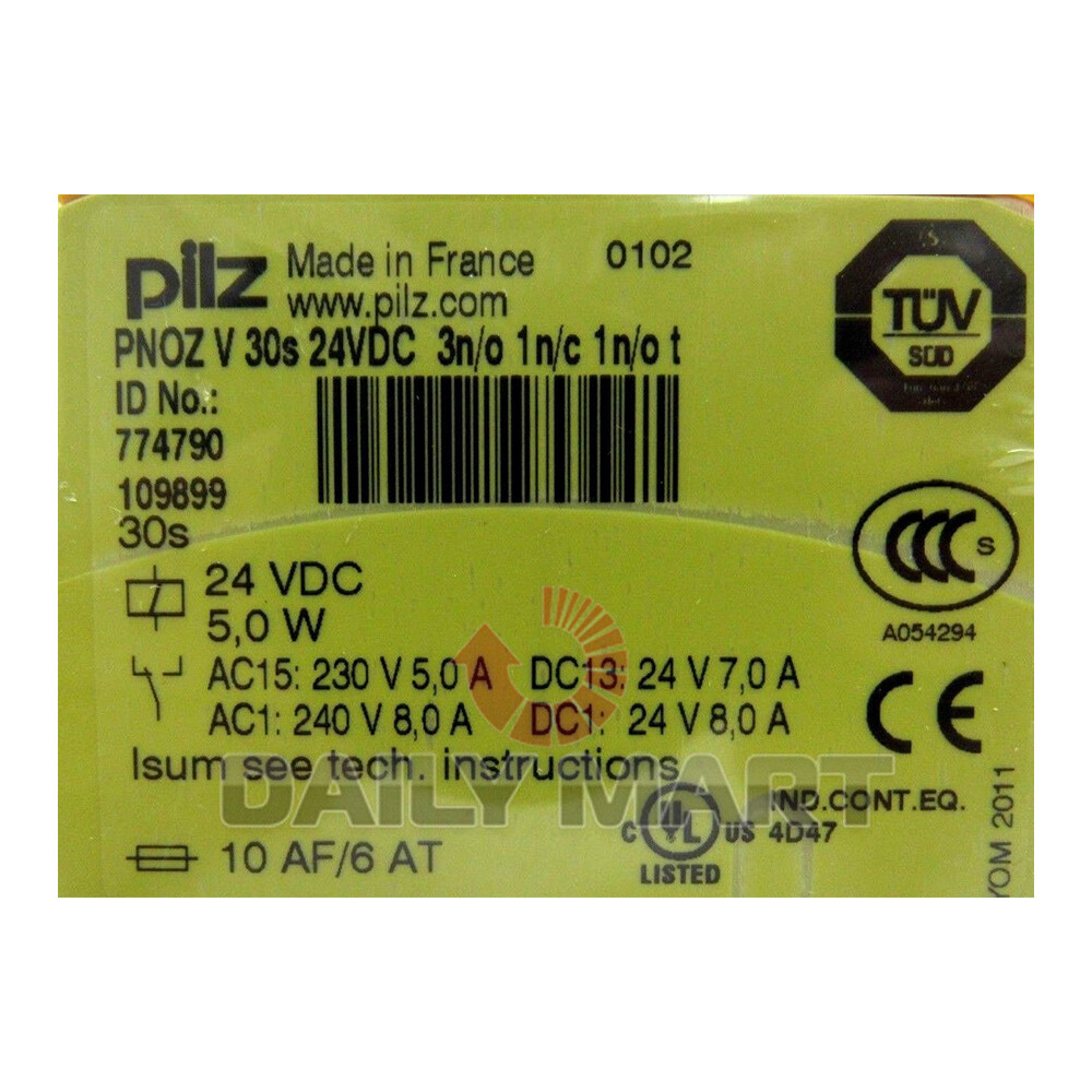 New In Box PILZ PNOZ V 30S 774790 Safety Relay