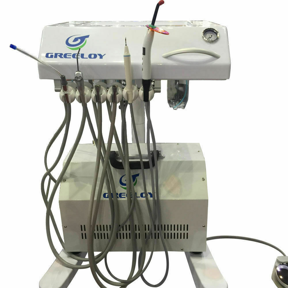 Greeloy Dental Delivery Unit Cart GU-P302 with Air Compressor GU-P300 110V USA