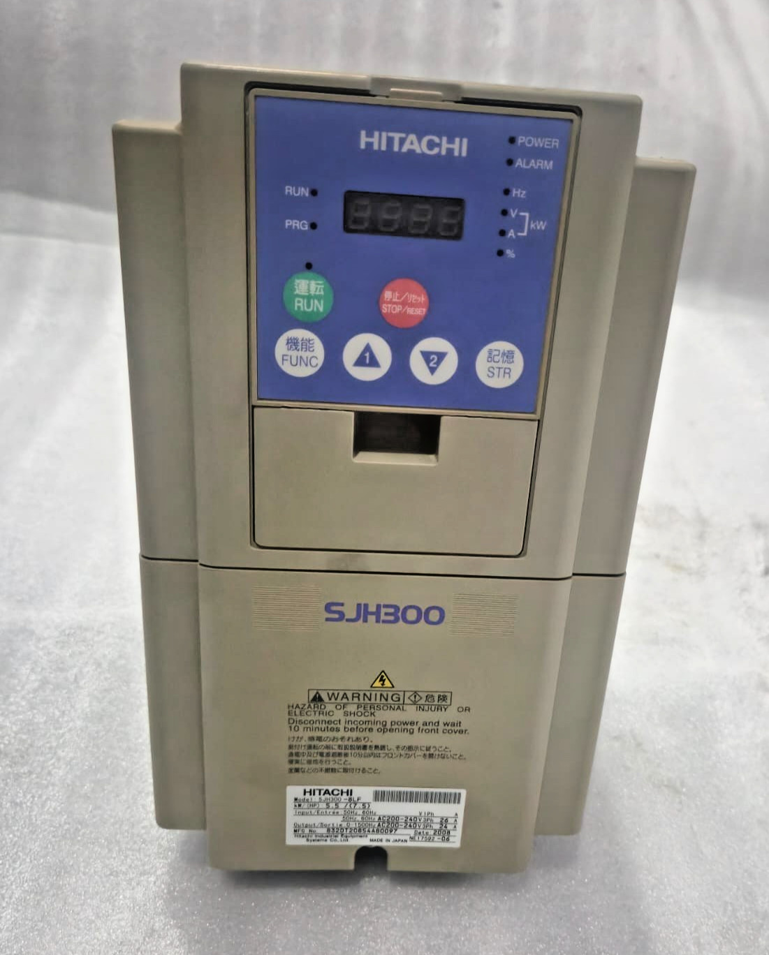 HITACHI SJH300-8LF AC DRIVE VFD INVERTER 5.5KW 7.5HP 200-240V 3PH JAPAN