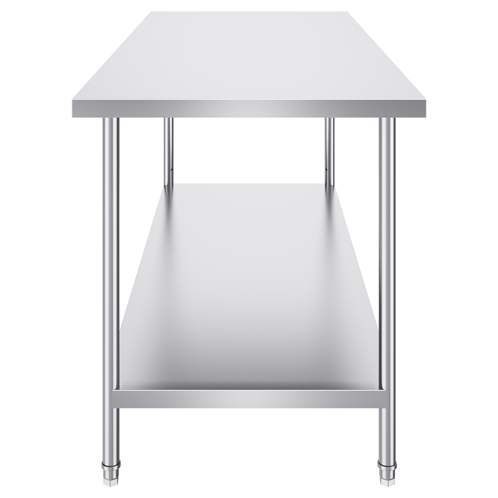 VEVOR Stainless Steel Work Prep Table Commercial Worktable Food Prep 30x72x34in