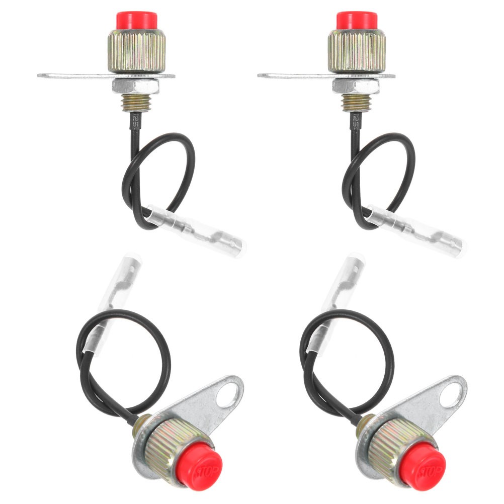 4Pcs Durable on Off Stop Switch for Lawn Mower Copper ABS Protective Control