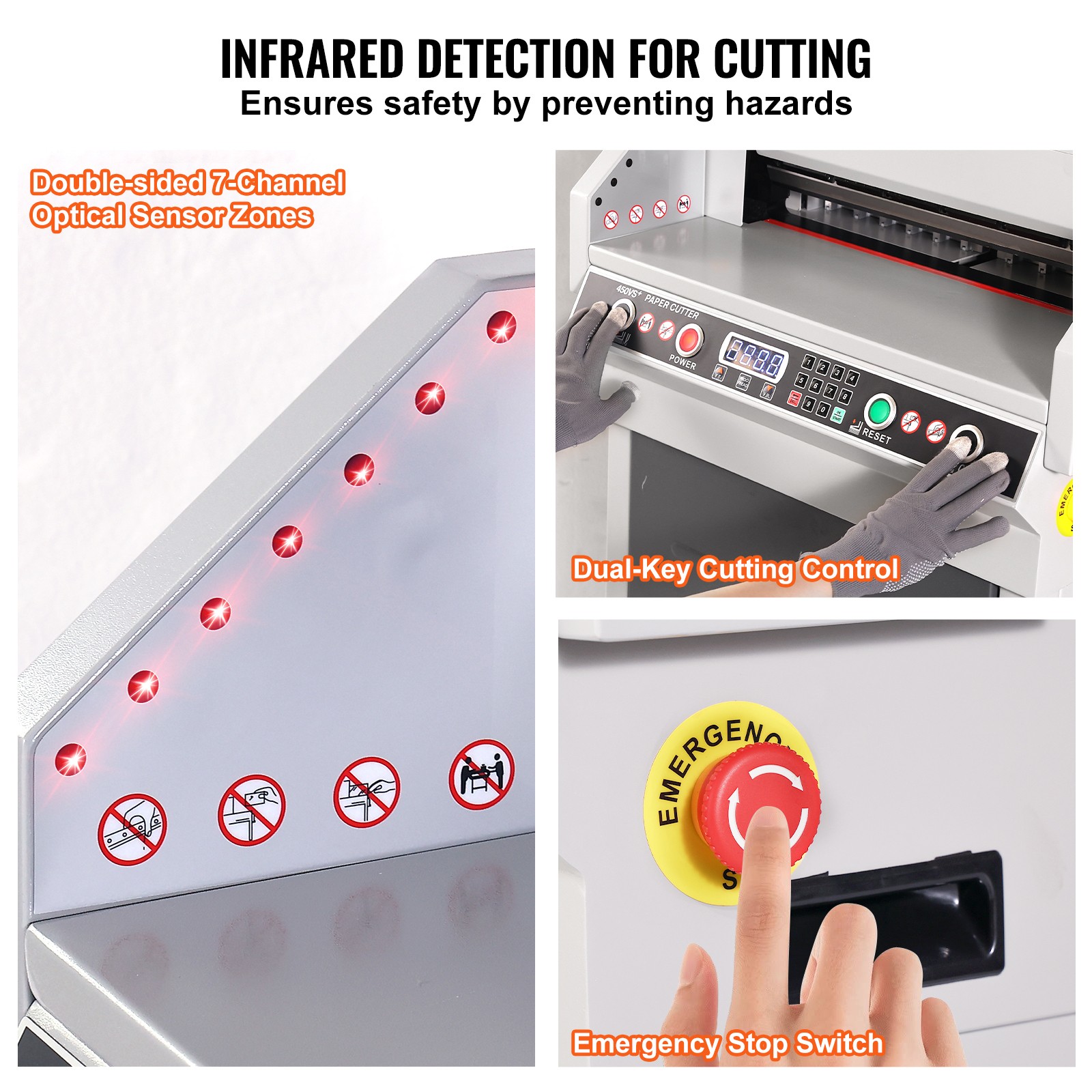 Uimoso 18-Inch Electric Paper Cutter for Office Use, Heavy Duty Design