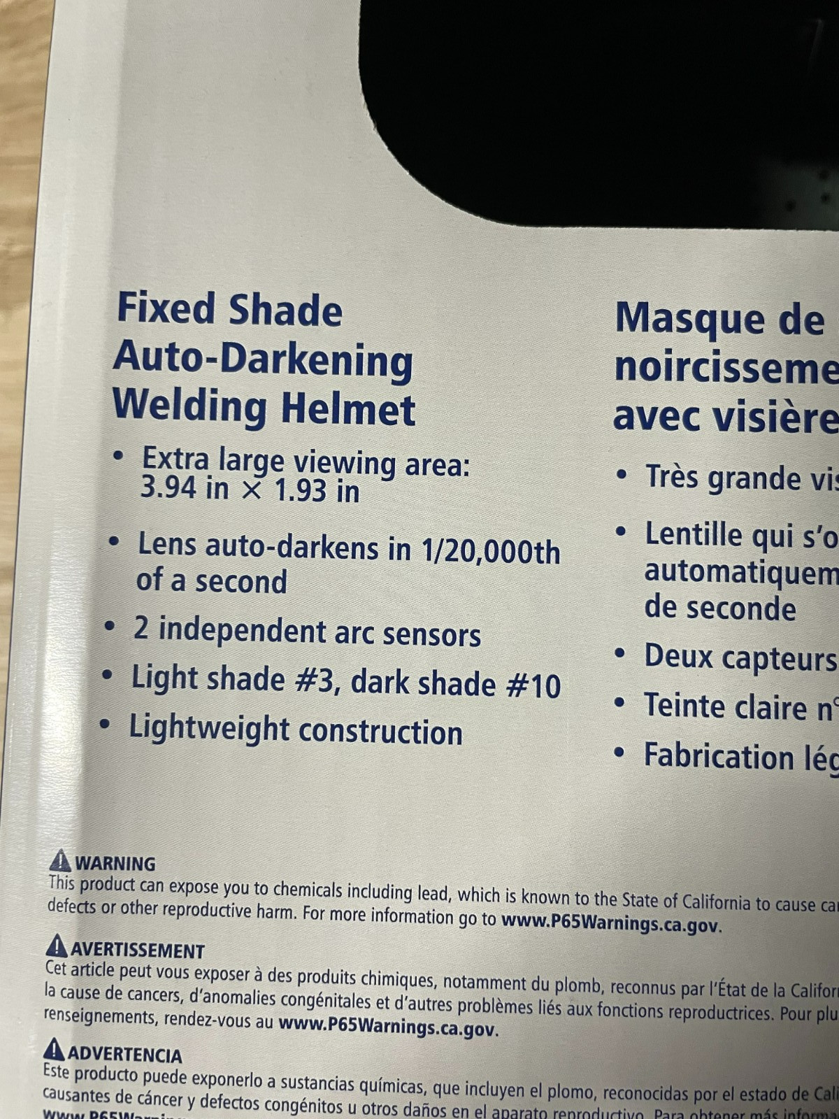 Kobalt Fixed Shade Auto-Darkening Welding Helmet #0033326 – NIB
