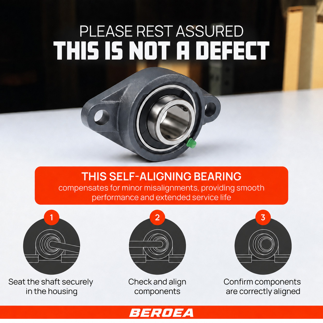 Premium UCFL 205-16 Self-align 2 Bolt Flange Pillow Block Bearing 1 inch 10pcs