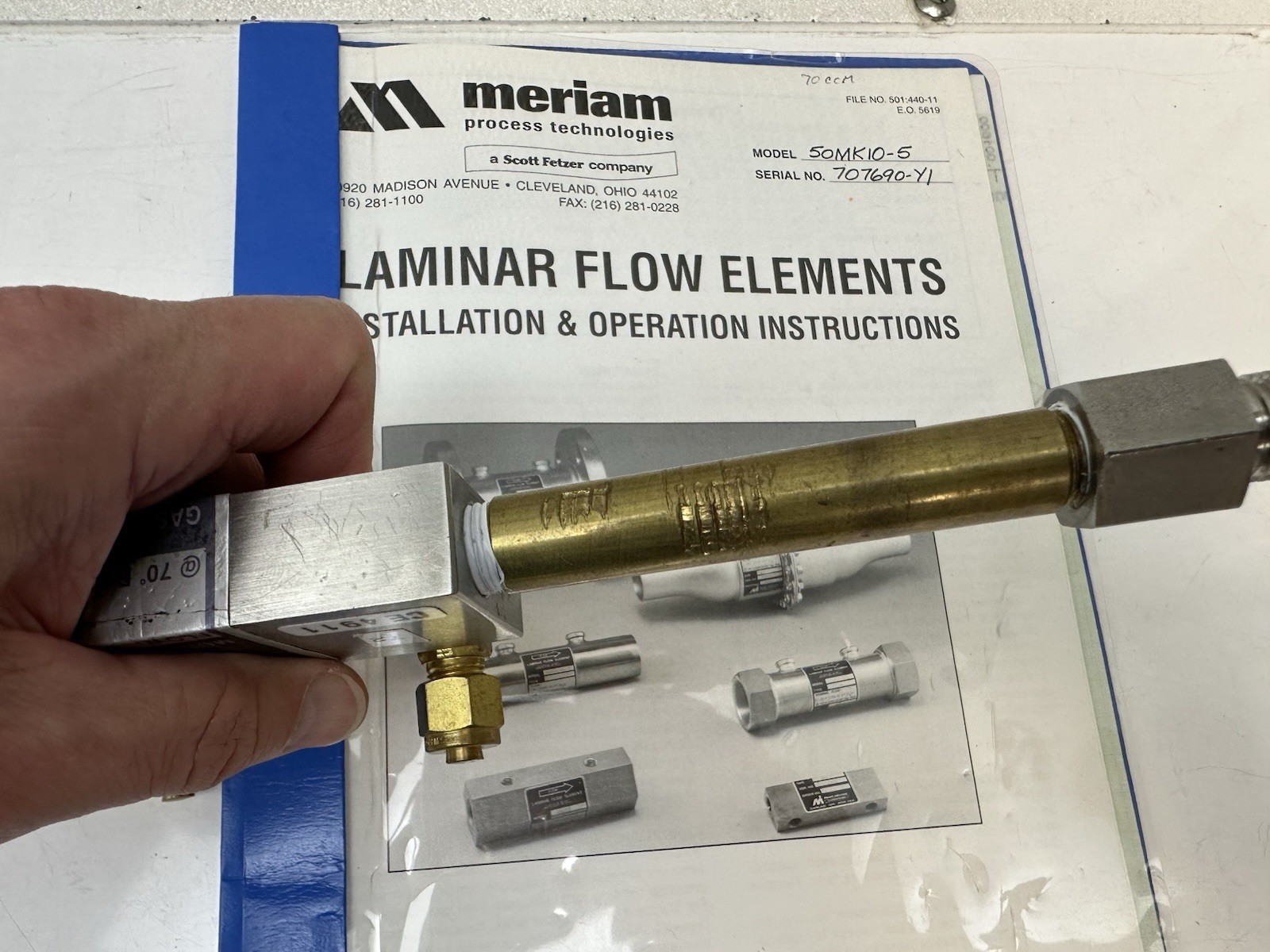 Meriam 50MK10-5 Laminar flow Element LFE