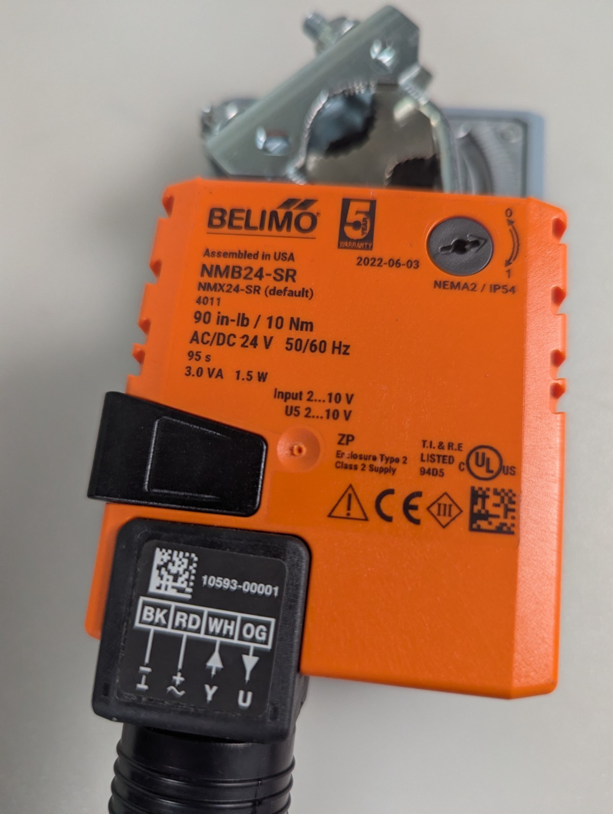 Belimo NMB24-SR Modulating Damper Actuator 90in-lb AC/DC V, No Box