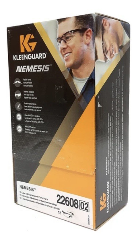 12 Pack KLEENGUARD 22608 Safety Glasses Clear Anti-Fog Lenses with Camo Frame