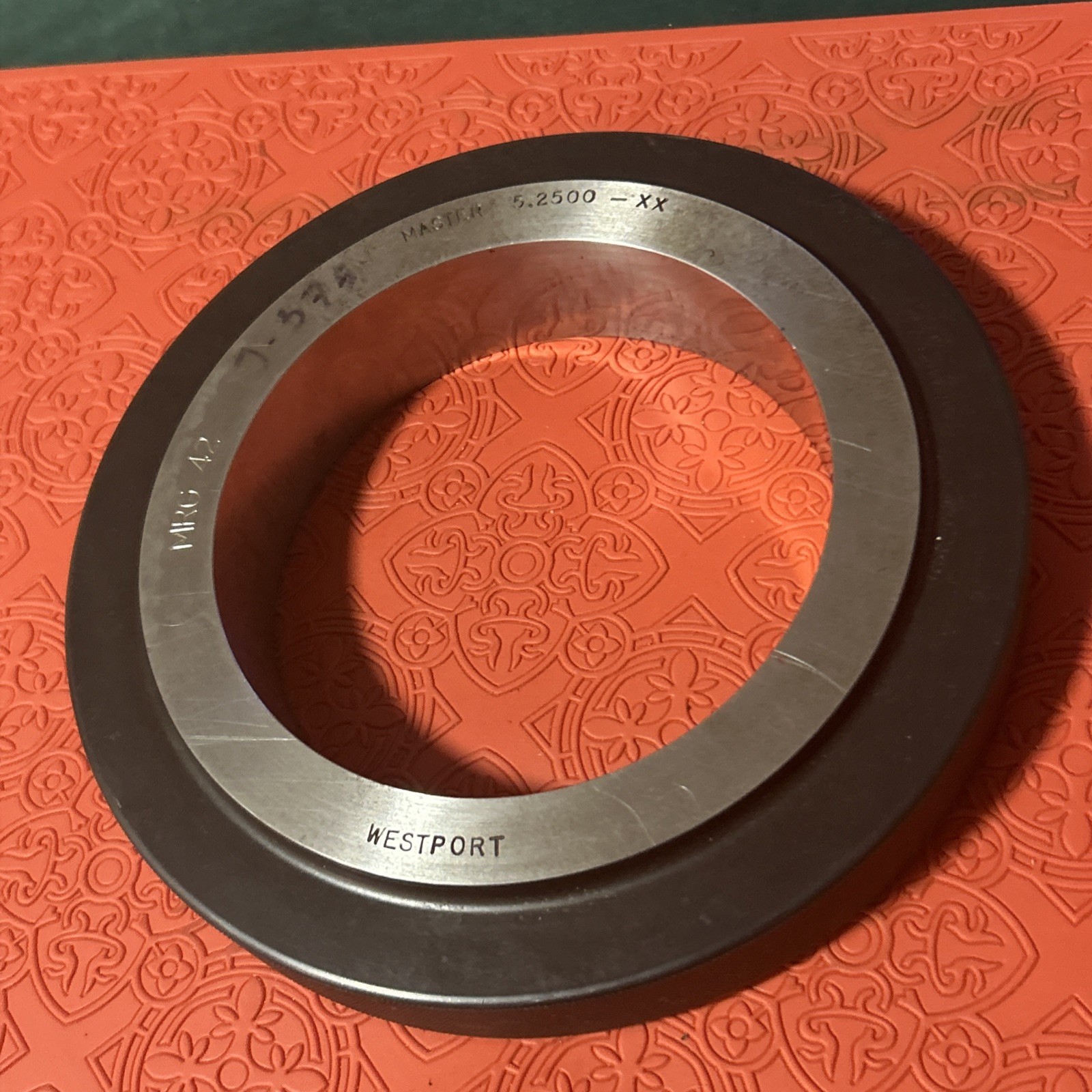 Westport Smooth Plain Bore Ring Gage Master 5.2500 Class XX On size