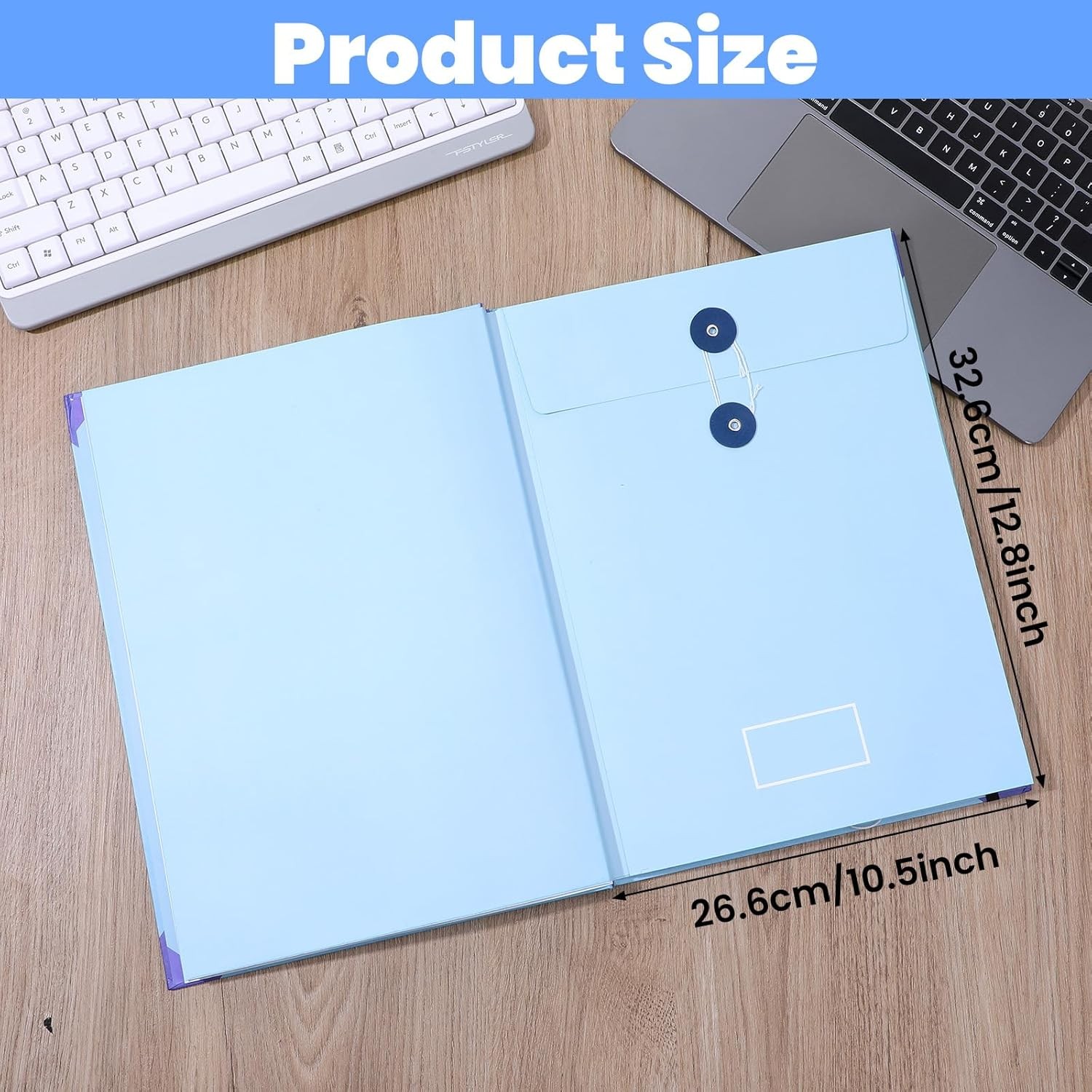 Folio Document Organizer with Labels – Important Document Organizer with Pockets
