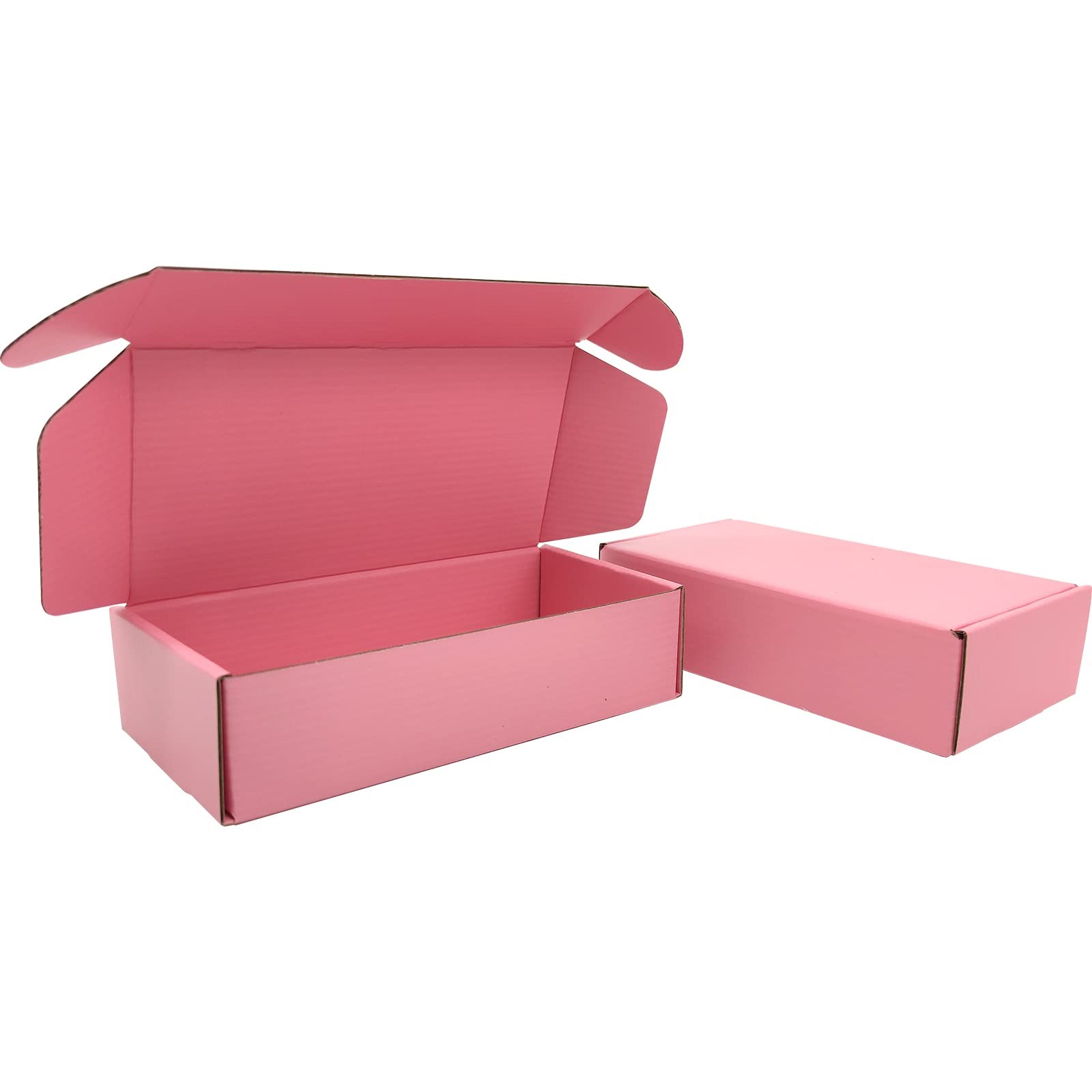 7x5x2 inches Small Shipping Boxes Set of 50 – Pink Mailer Corrugated Cardboard B