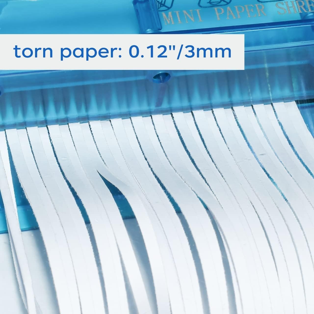 Compact Hand-Powered Paper Shredder – Safe Mini Shredding for Home & Office