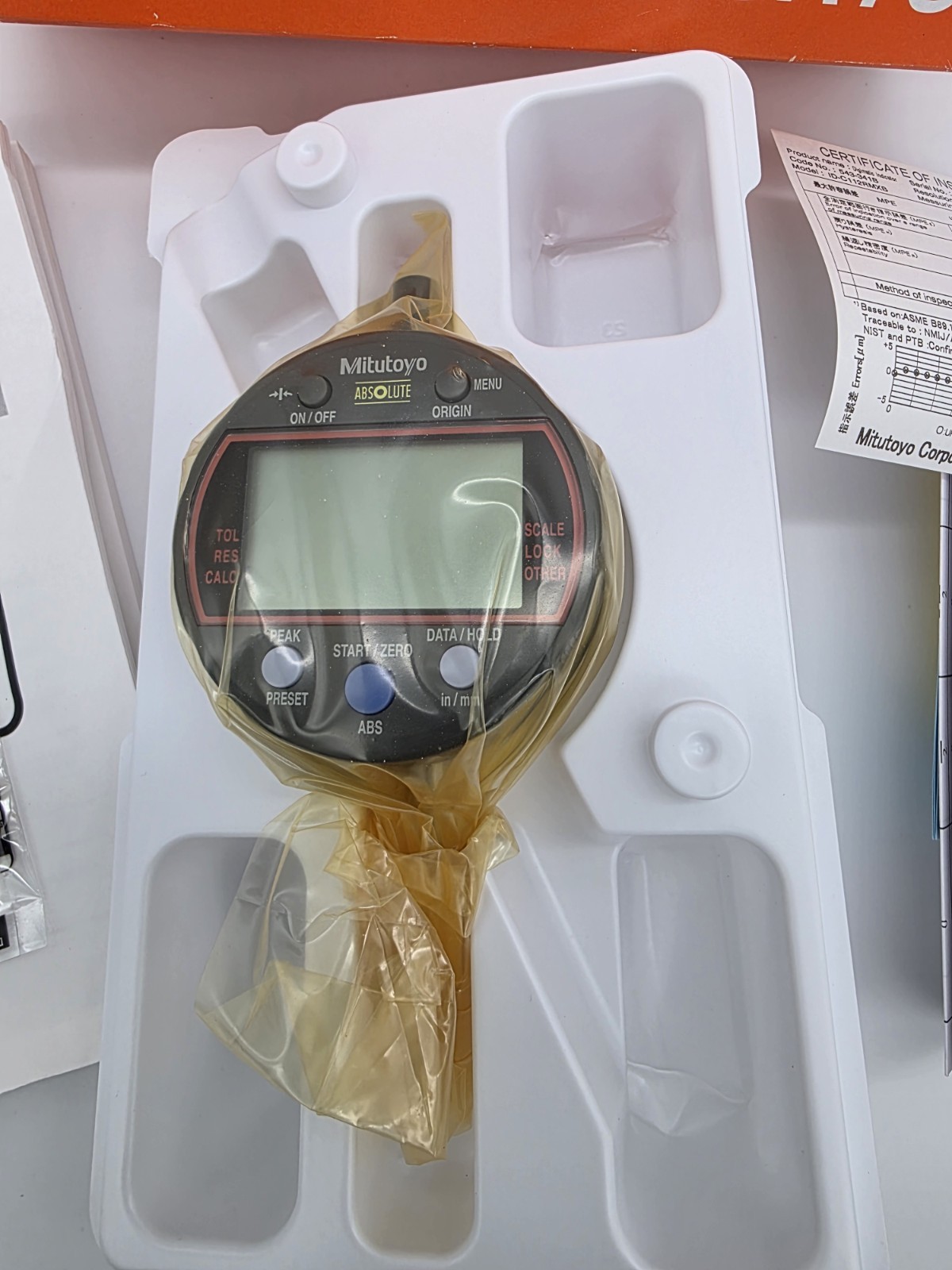 MITUTOYO Absolute Digimatic Indicator 543-341B NEW 12.7mm/0.5″ 0.001mm/0.00005″