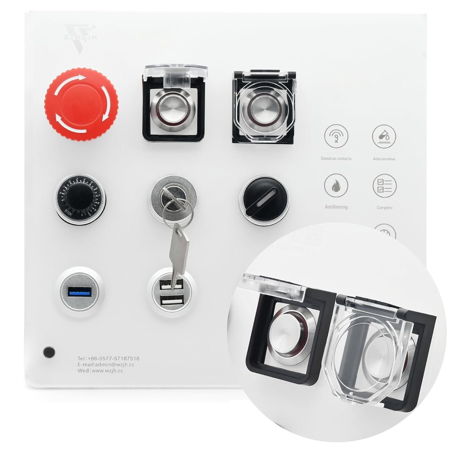 Childproof Push Button Switch Cover 2Pcs Waterproof for Computer Power Button