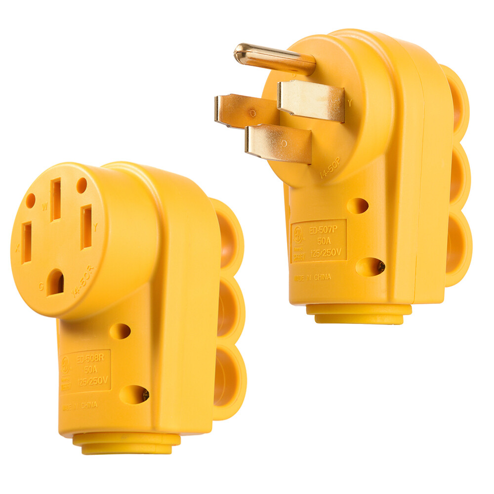 RV 30A/50A Receptacle Plug Male/Female Power Cord End Electrical Relacement 125V