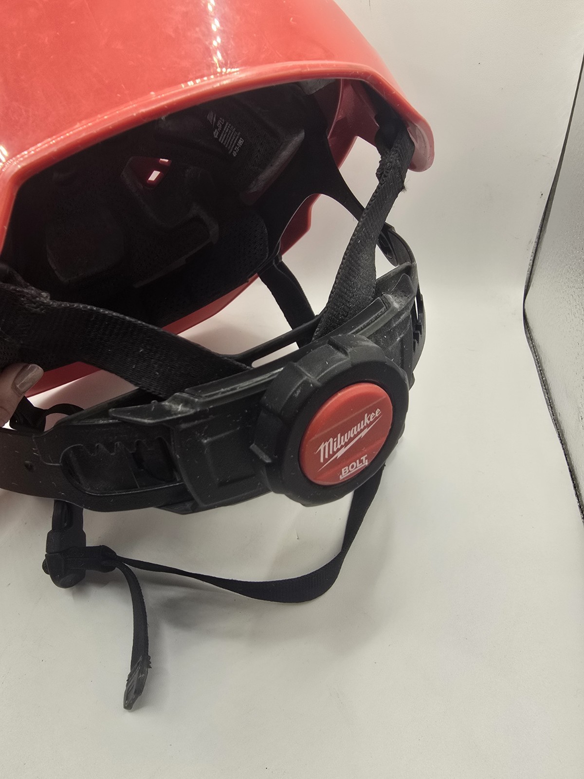 BOLT Red Type 2 Class C Front Brim Vented Safety Helmet with IMPACT-ARMOR Liner