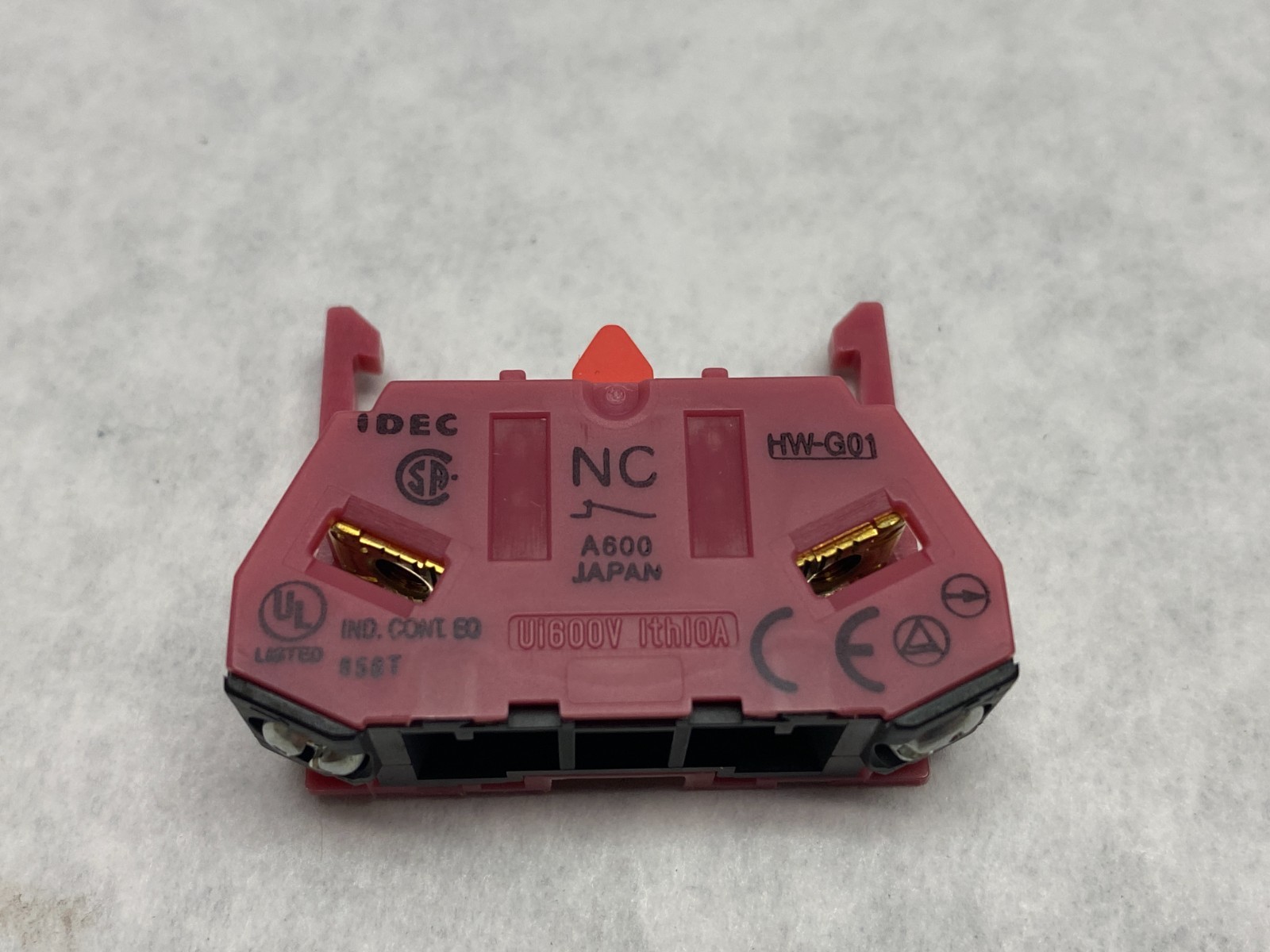 IDEC HW-G01 Heavy Duty Contact Block, 22mm, Red, Finger Safe