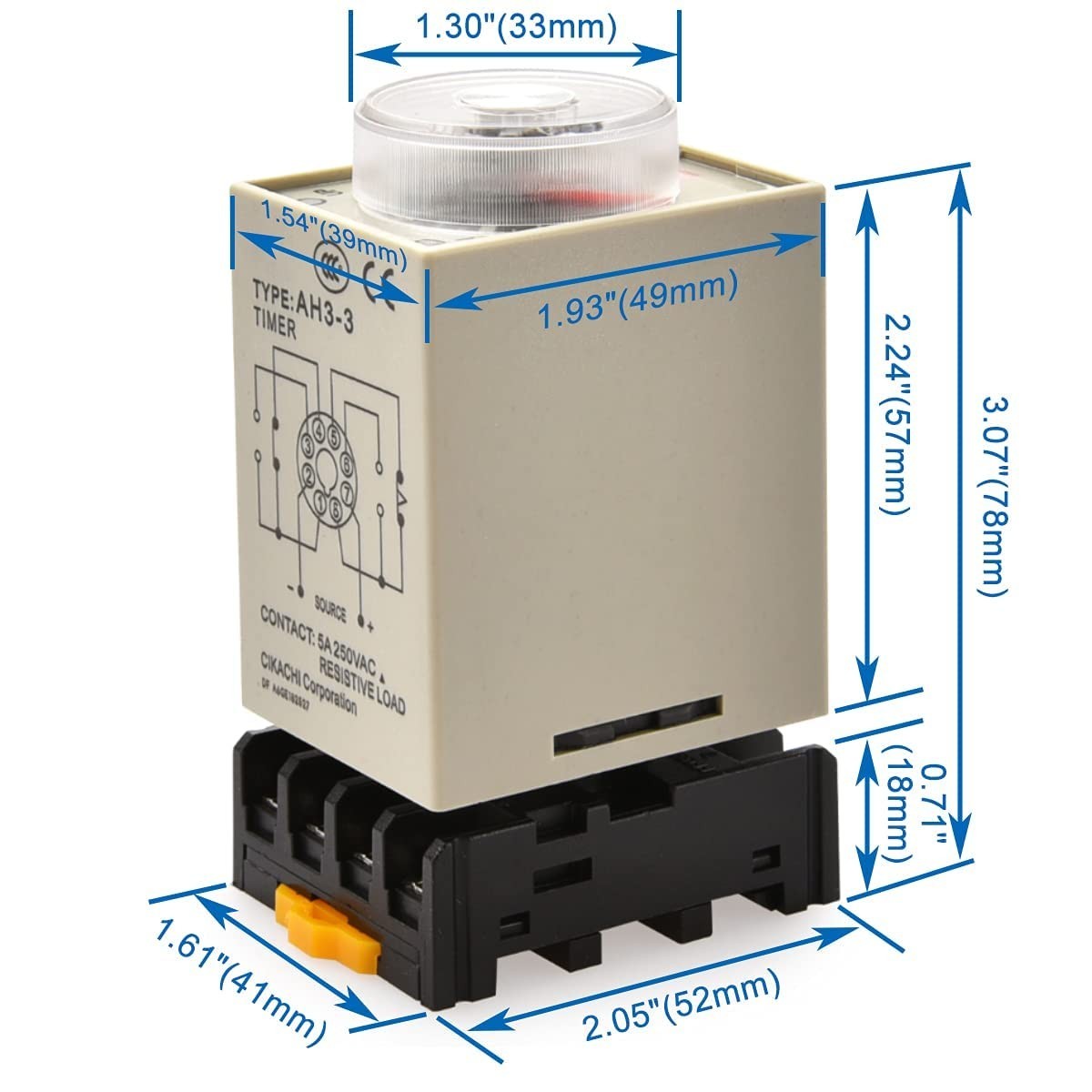 8-Pin AC 110V Time Delay Relay – Reliable 60S Solid State Timer for Automation