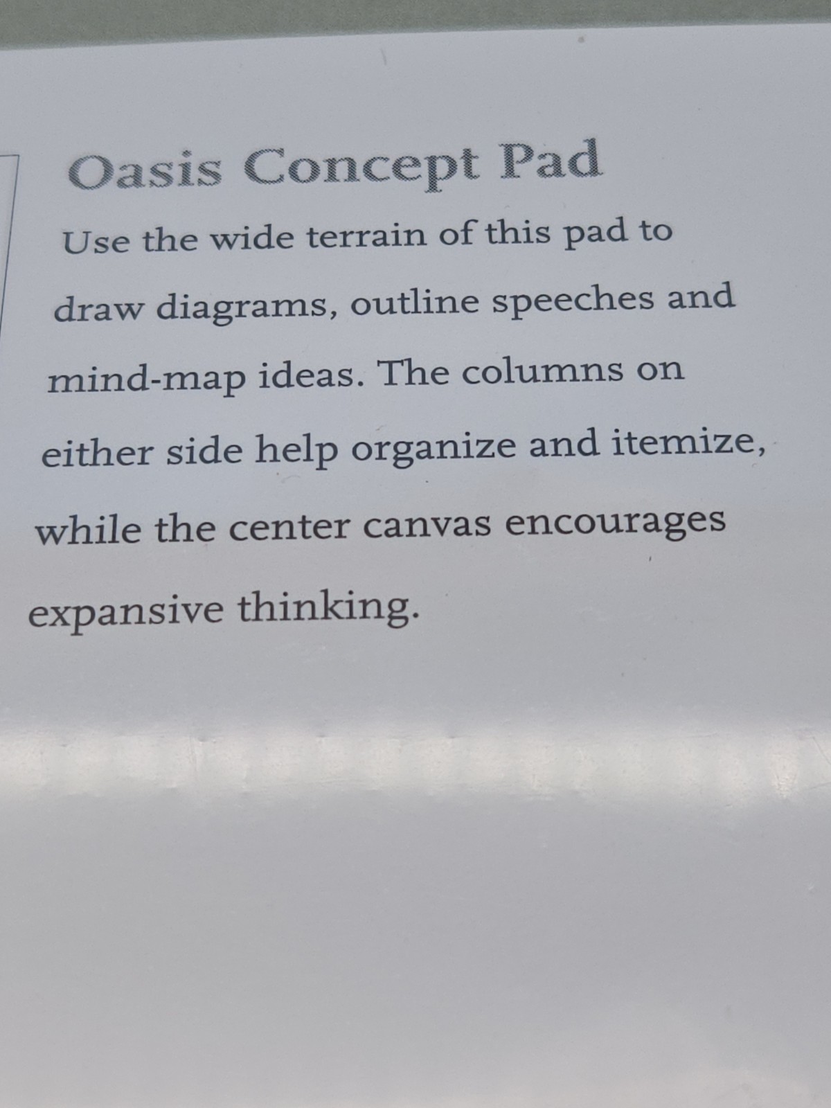 Levenger Freeleaf Notationery Paper Oasis Pad 50 Sheets X 3=150 Sheets SEALED