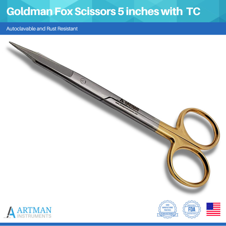 Goldman Fox Scissors 5 inches with Tungsten Carbide ARTMAN