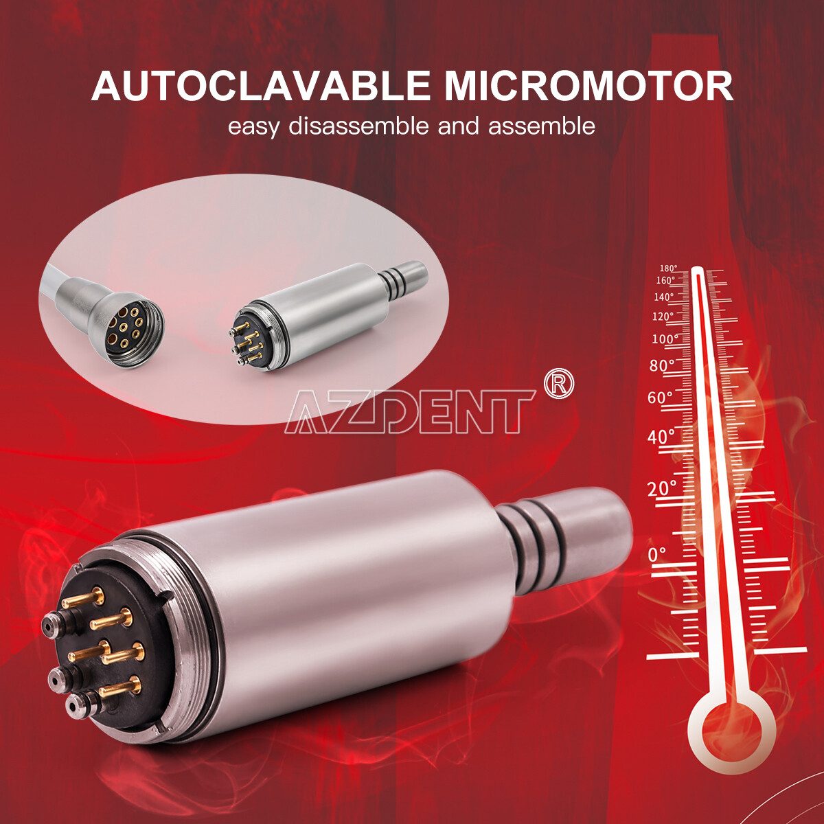 AZDENT Dental Surgical LED Brushless Micro Motor /Saw Straight Handpiece