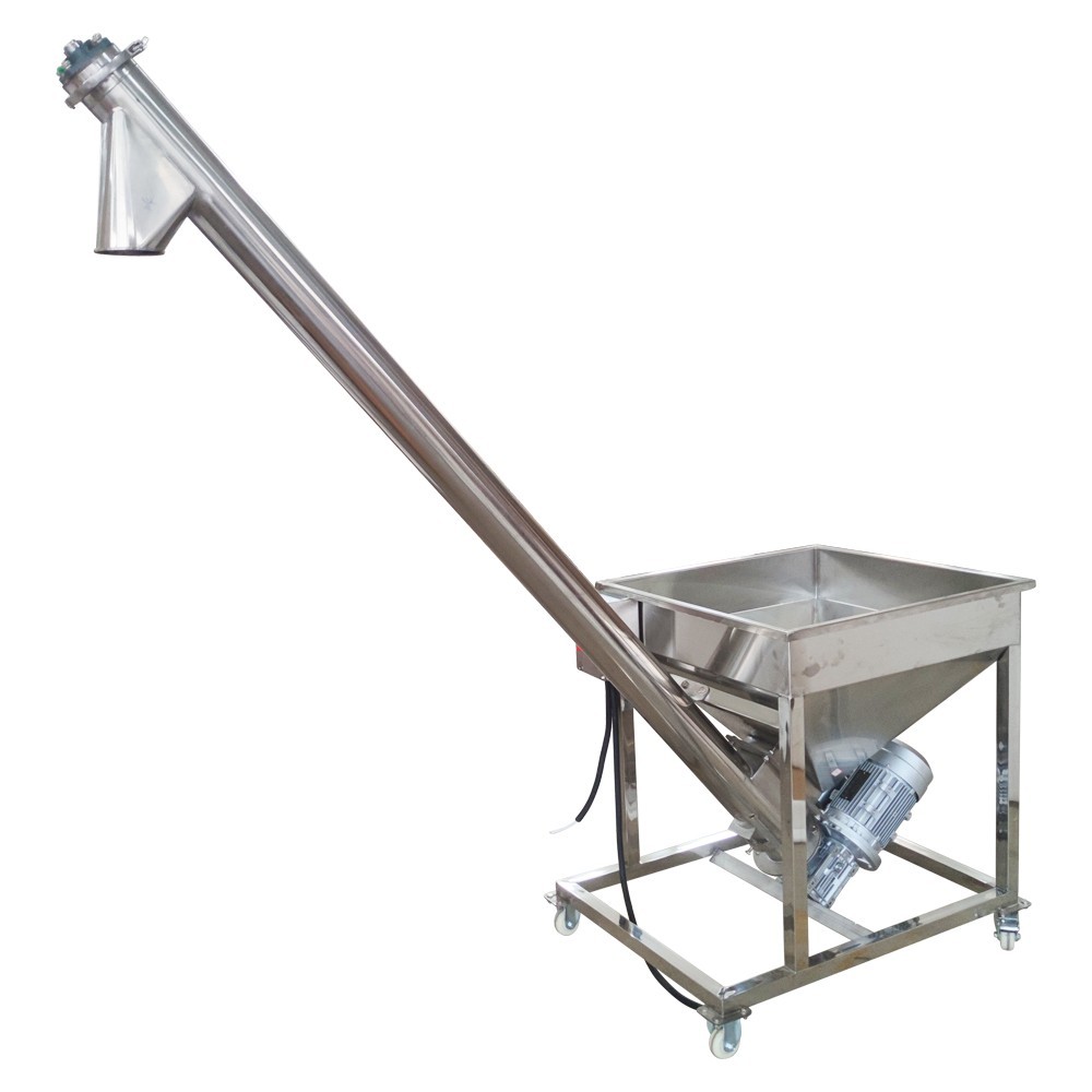 220V Screw Type Automatic Feeding Machine Movable Industrial Auger Conveyor