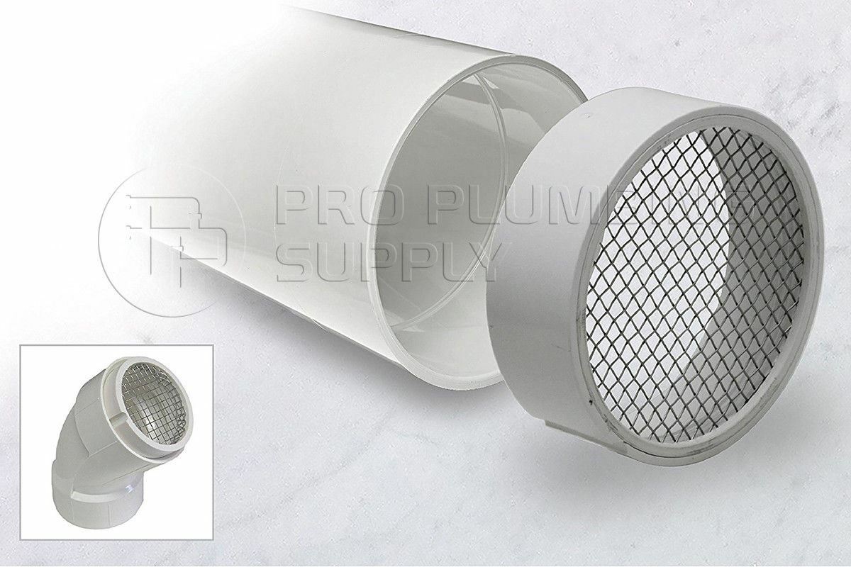 Raven PVC Termination Vent Stainless Steel Screen with Condensation Slot – 2″