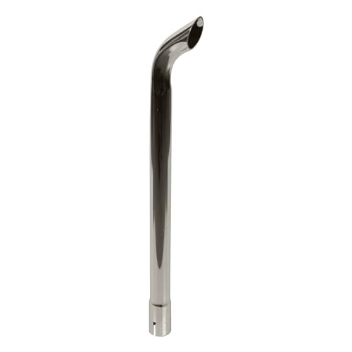 Exhaust Pipe Stack Replacement UNIVERSAL – 1-1/2″ x 24″, Curved Chrome