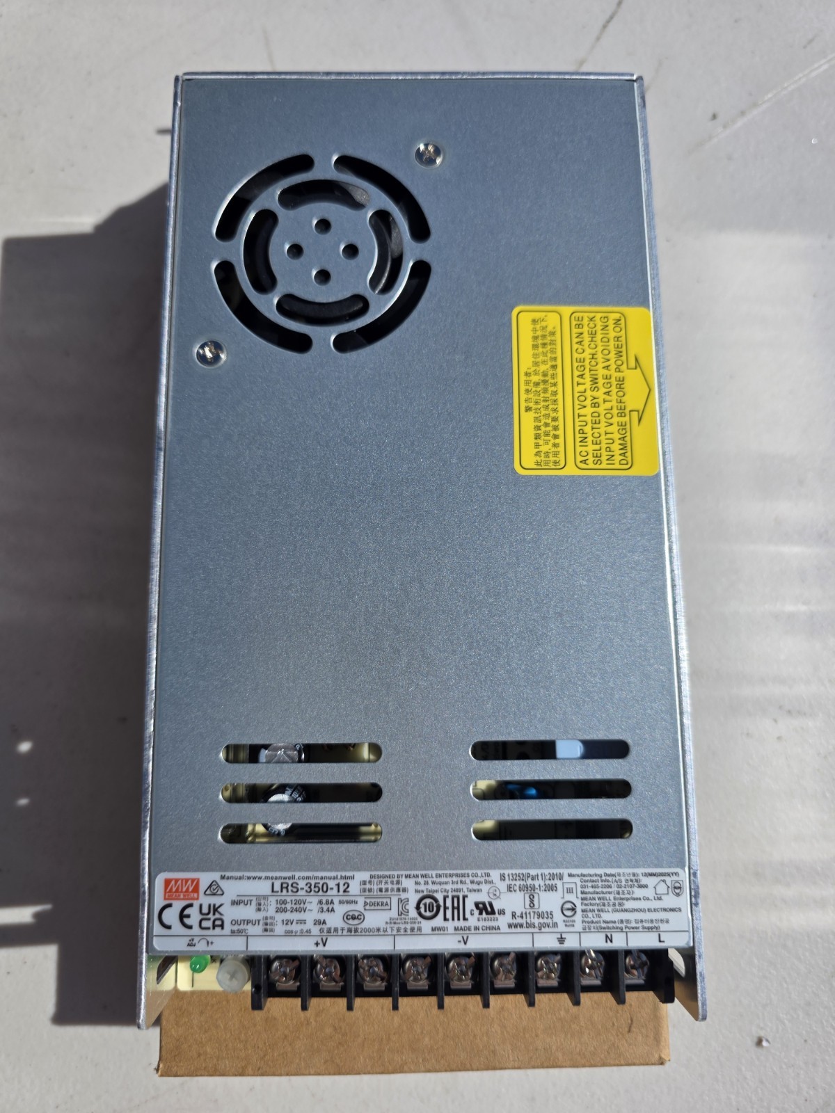 MEAN WELL LRS-350-12 348W 12V 29A Single Output Switching Power Supply