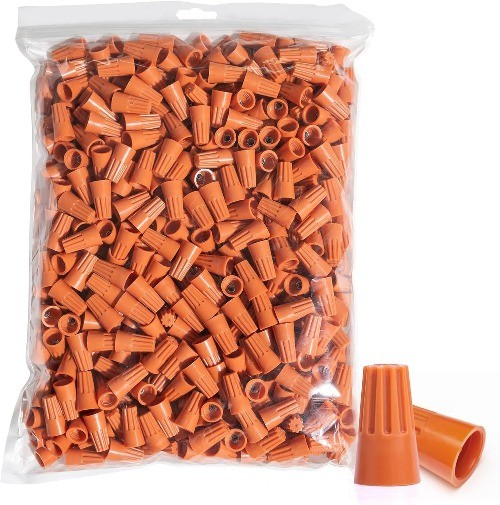 Orange Wire Connectors 600 Pcs AWG 18 16 Spring Twist Quick Connect 600 PCS