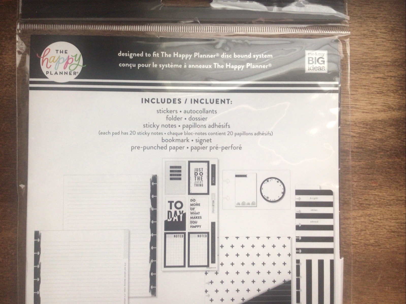 The Happy Planner – Black & White Classic Accessory Pack – 71pcs – Brand New