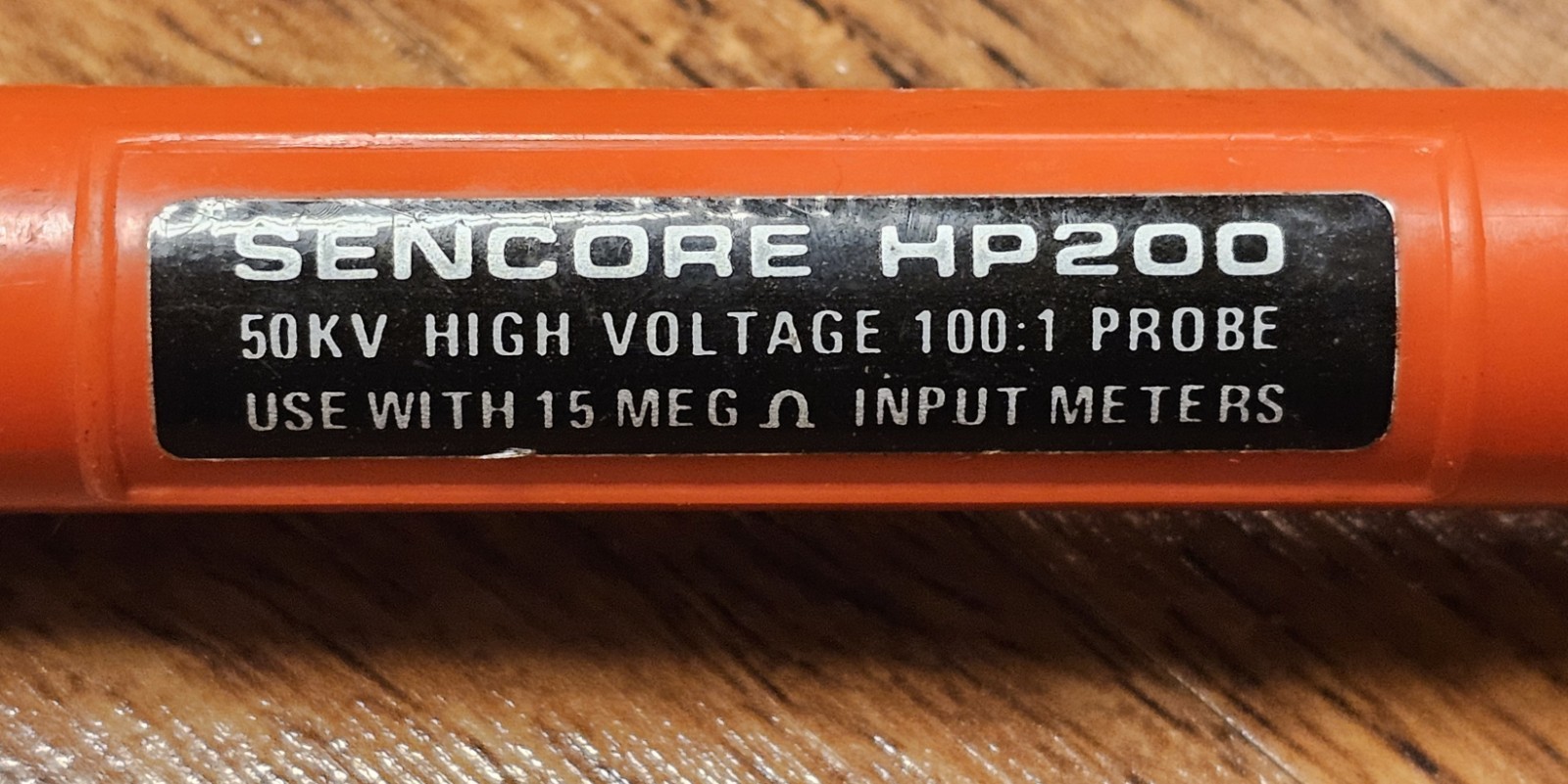 Sencore HP200, 50kv High Voltage Red 100:1 with 15 MEG Ohm Input Meters Probe
