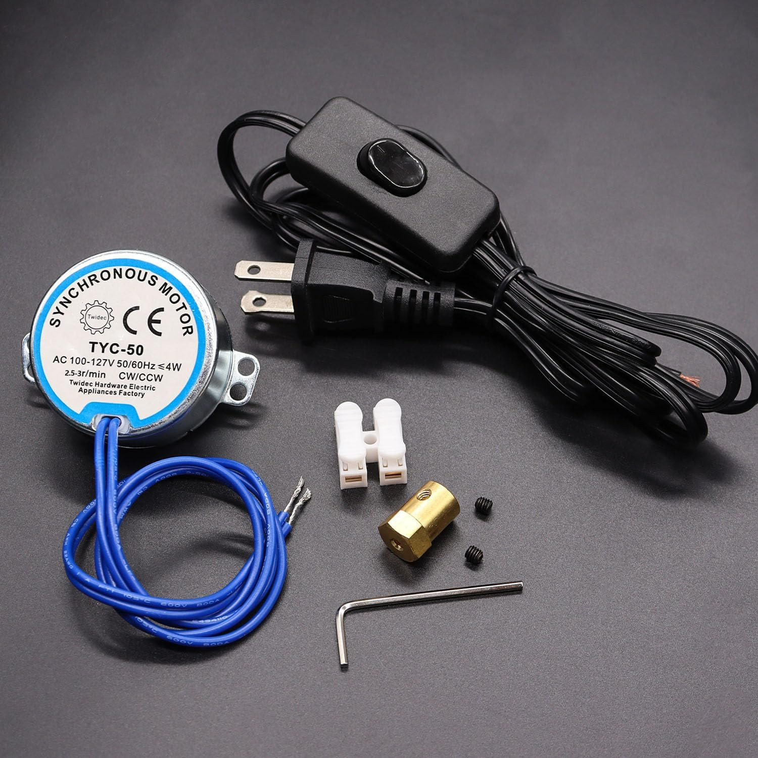/Synchronous Turntable Motor Electric Motor 2.5-3RPM/MIN 50/60Hz 4W CCW/CW AC…
