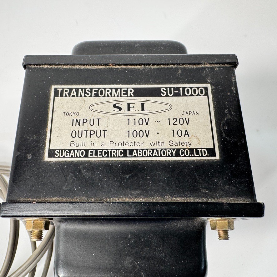 Sugano Electric Laboratory SU-1000 Step-down Transformer 110V-120V to 100V 10A