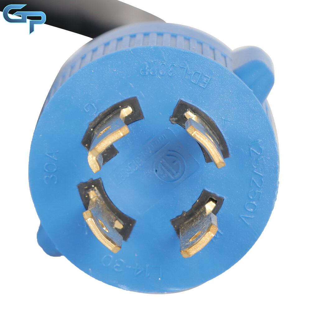 30 Amp Inlet Box & Generator Power Cord 4 Prong NEMA L14-30P/L14-30R 15 Feet