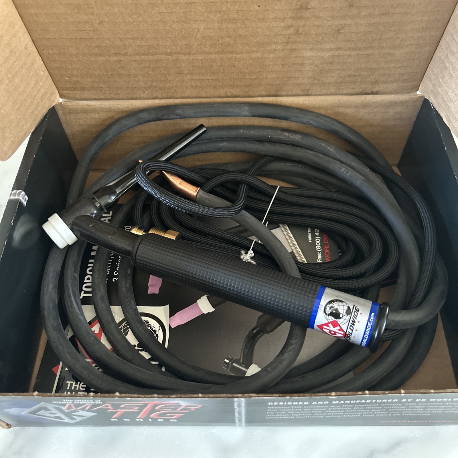 CK2112nsf Air Cooled TIG Torch Kit super flex 200A 12.5′ 2-Pc CK2112nsf fx