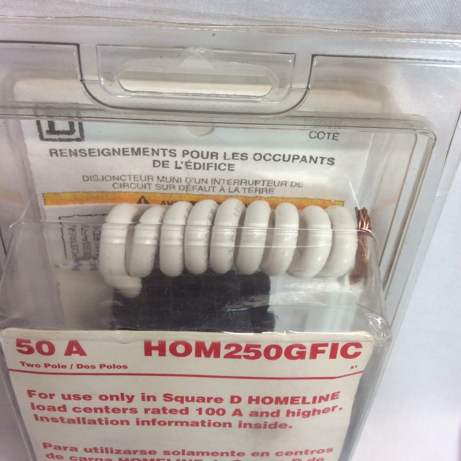 Schneider Circuit Breaker and Ground Fault Interrupter 2 Pole Square D Home Line