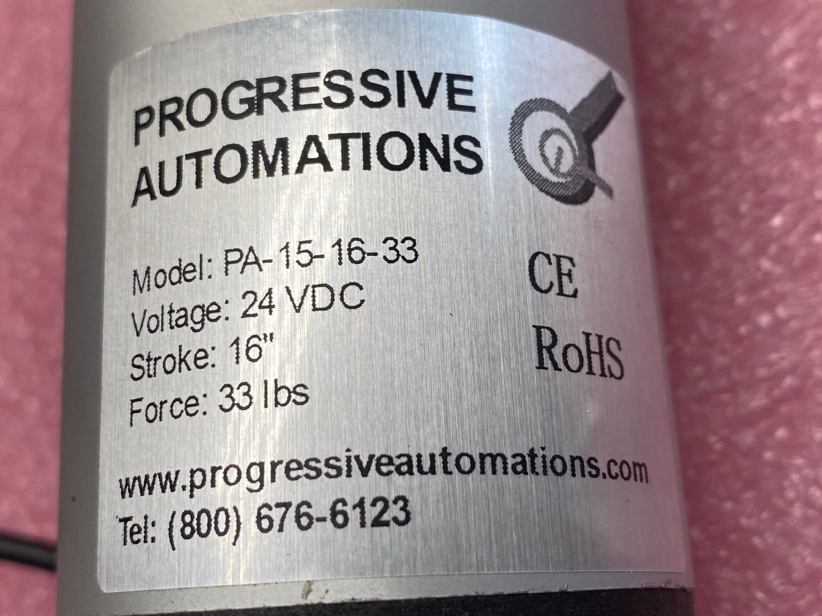 PROGRESSIVE AUTOMATIONS PA-15-16-33 LINEAR ACTUATOR