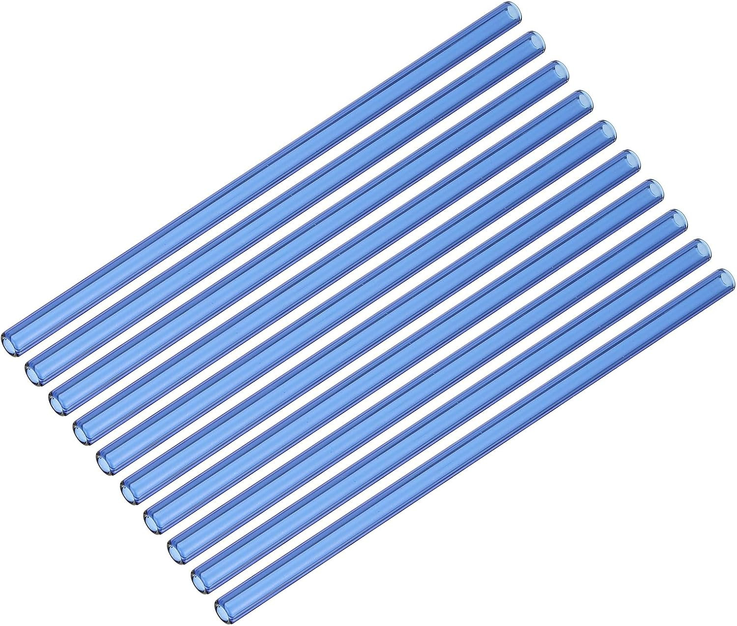 8 Inch Glass Tubes, 10 Pack Borosilicate Long Glass Pipes Tubing Blowing Tube fo