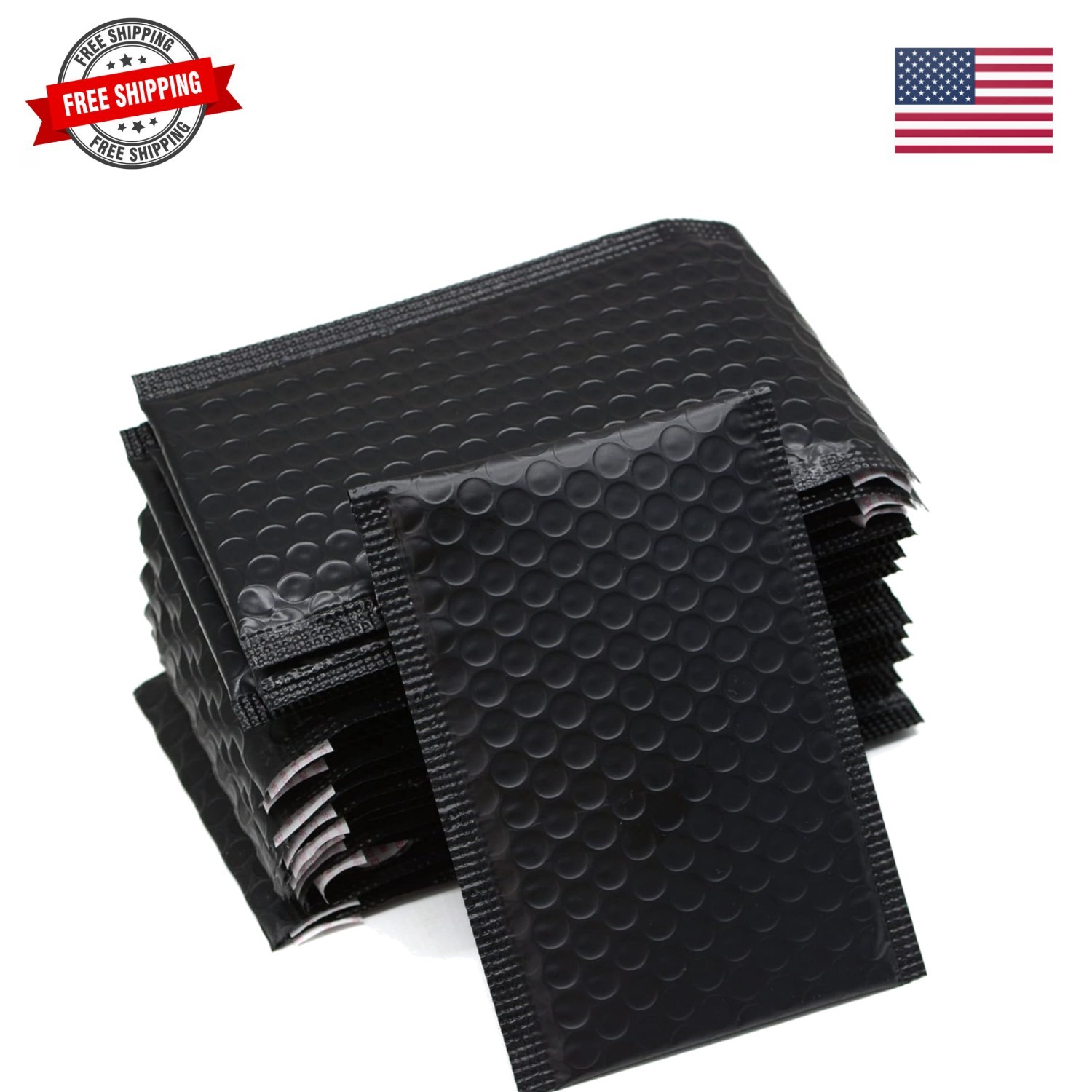 25 Pack 4×6 Inches Small Black Poly Bubble Lined Mailers Padded Shipping Enve…