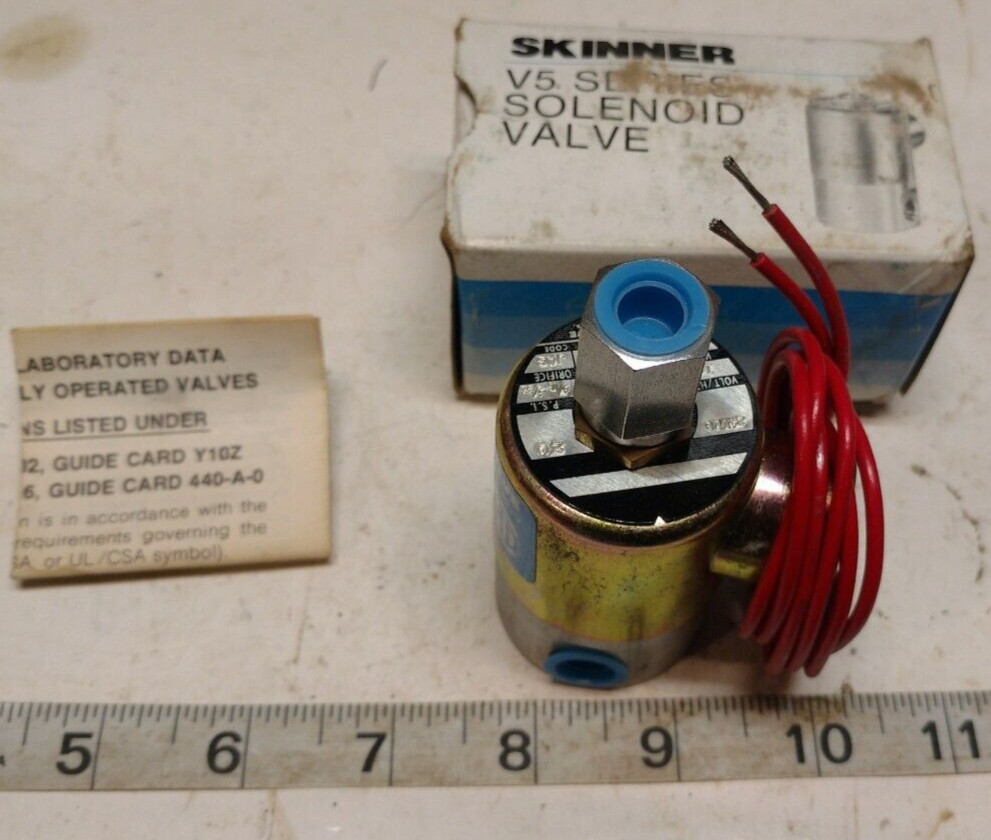 Honeywell Skinner V53DB2020 Solenoid Valve 3-Way NC 24Vdc 20 PSI 1/4″ NPT