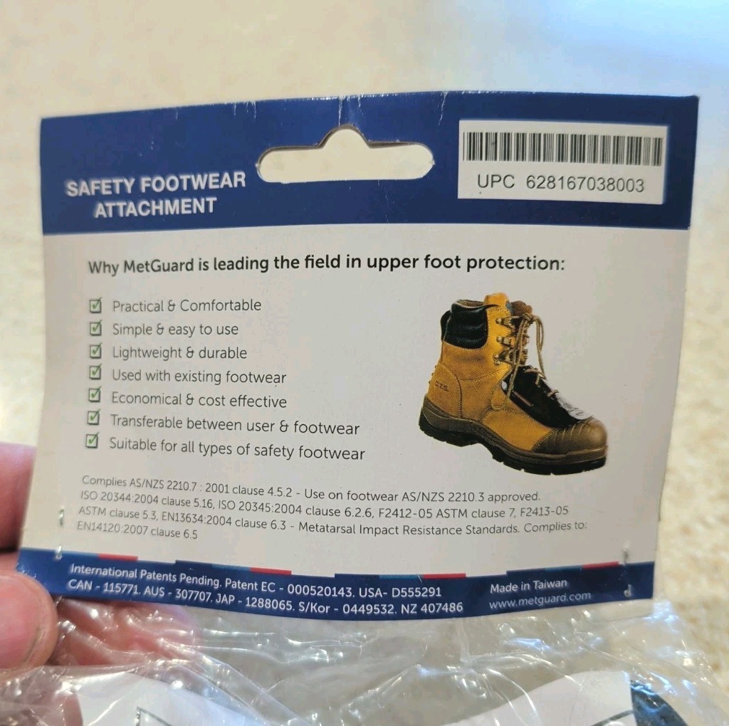 MetGuard Safety Footwear Metatarsal Protection Black Met Guard Light Weight Poly