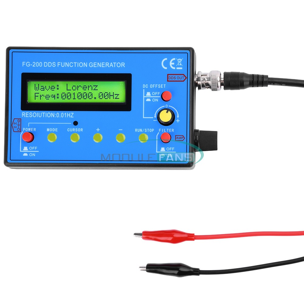 FG-200 0.01~500KHz DDS Function Signal Generator Frequency Signal Counter hot