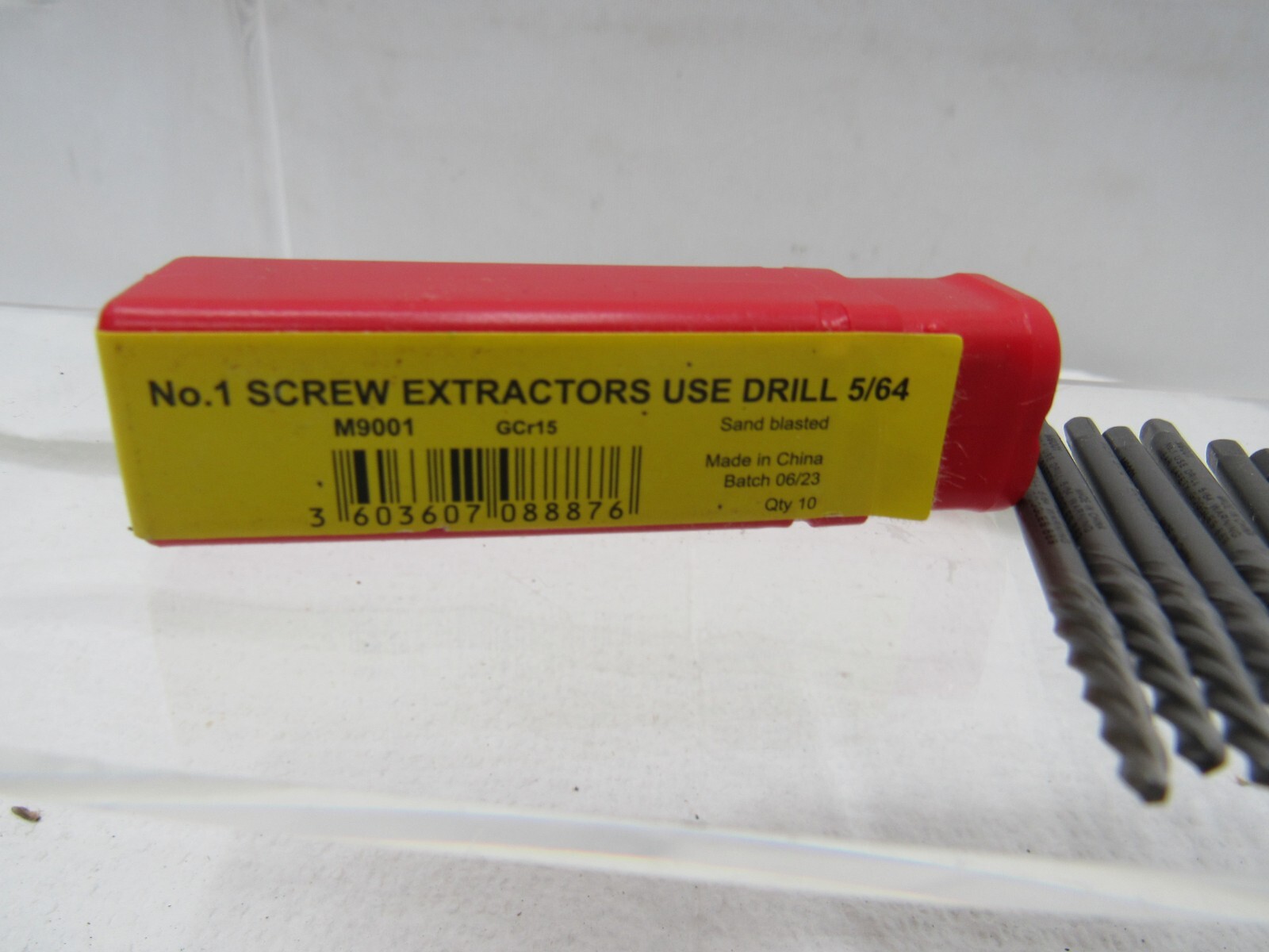 Lot of 10 No.1 Screw Extractors Sand Blasted Use 5/64″ Drill Tool M9001 GCr15