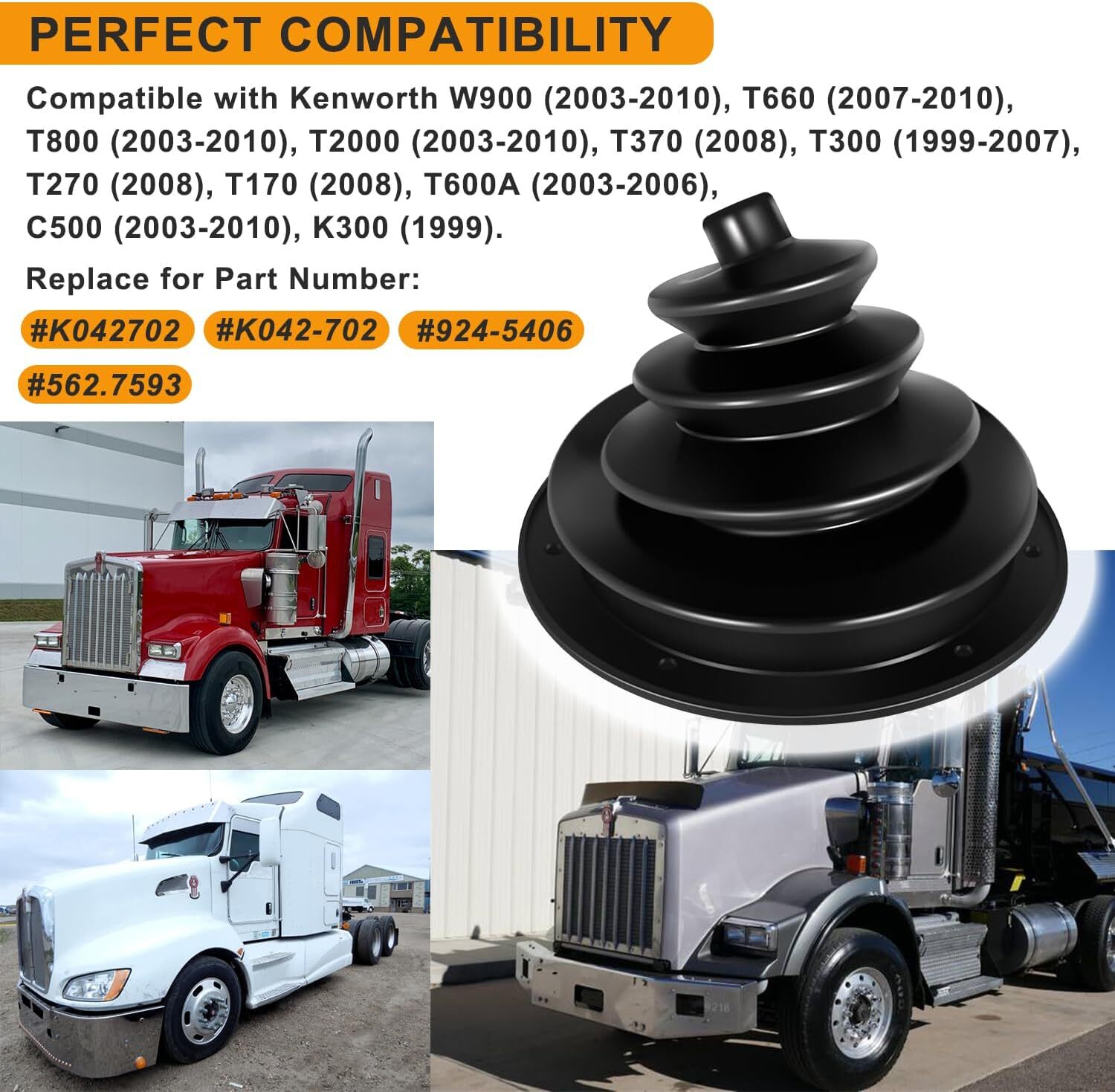 924-5406 Automatic/Manual Transmission Shift Boot Fit for Kenworth W900 T660
