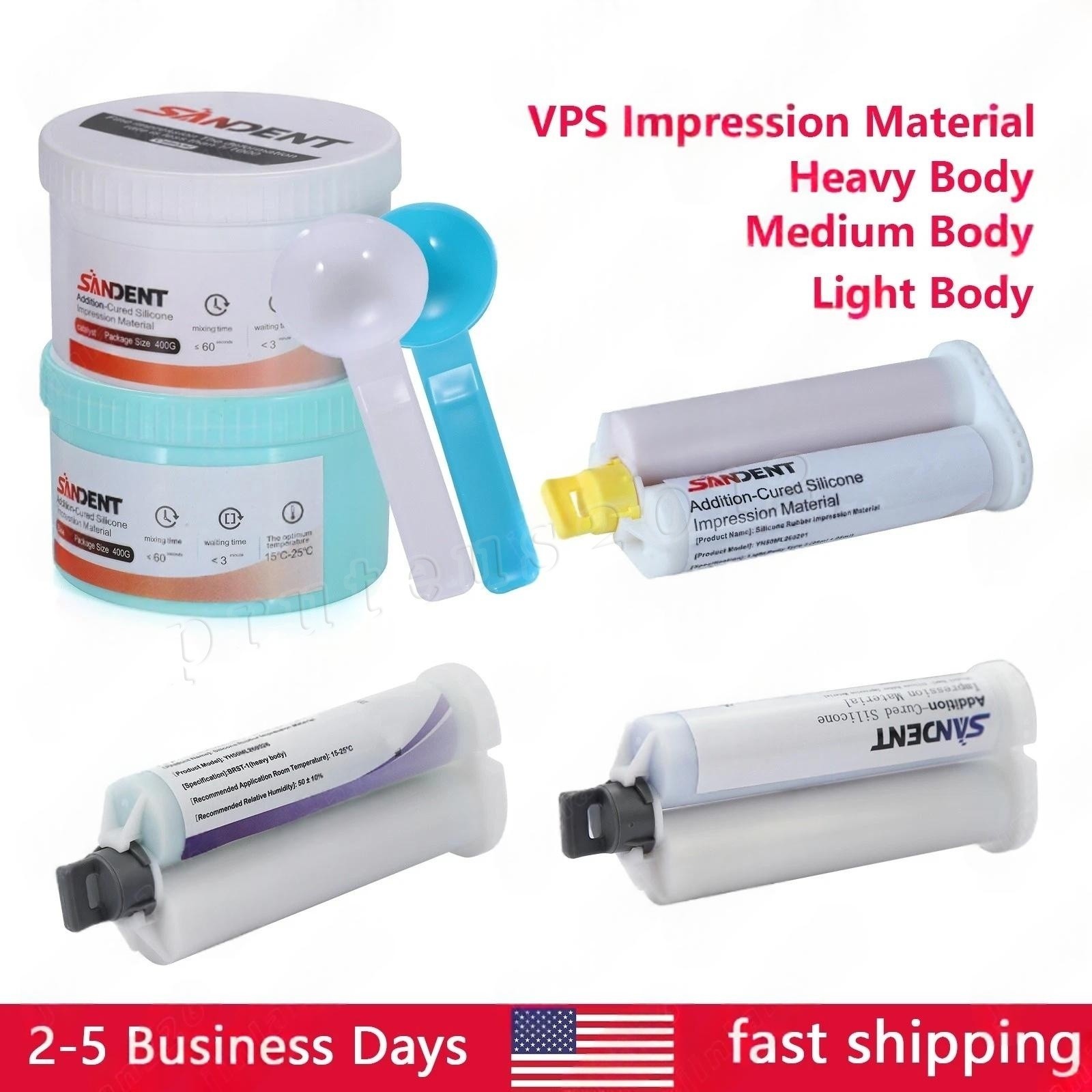 VPS PVS Dental Impression Silicone Material Putty + Light Body Set Fast/Normal