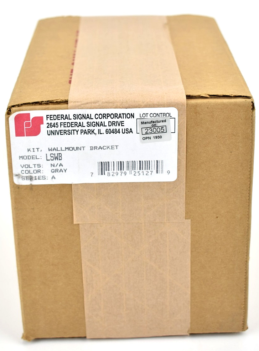 Federal Signal LSWB Wall Mount Bracket Kit Gray Fireball LED Beacon Mount